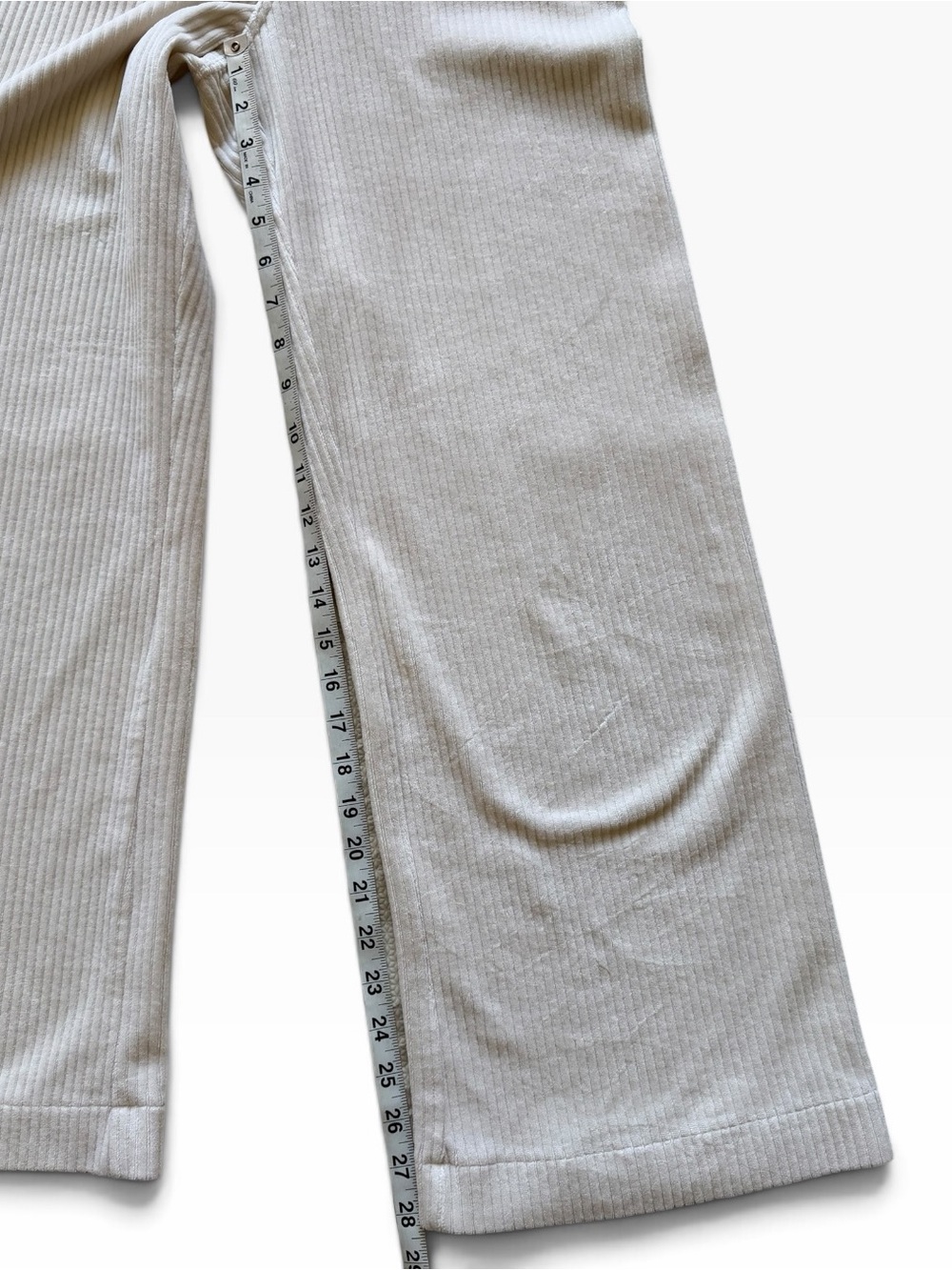 Z Supply Prospect Knit Cord Pant Off White Wide Leg Trousers Size Medium - Picture 5 of 8